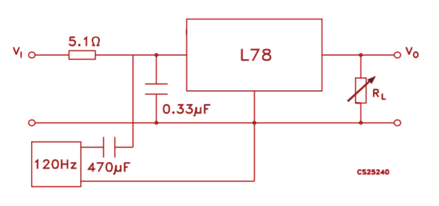 L7812CV Ripple Rejection